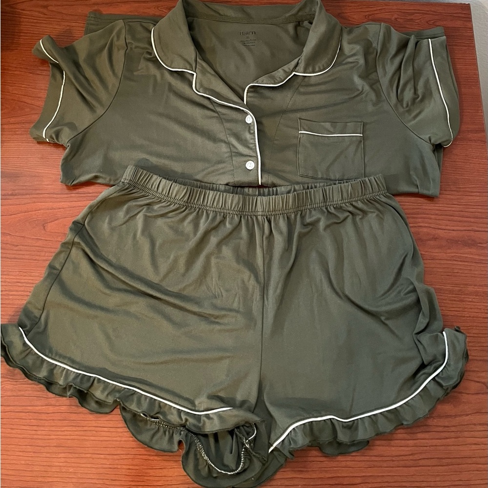 Olive Green Women's Pajama Set